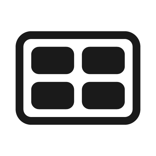 Slide grid 20 filled icon, filled style, from Fluent UI System Icons