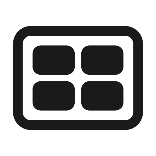 Slide grid 24 filled icon, filled style, from Fluent UI System Icons