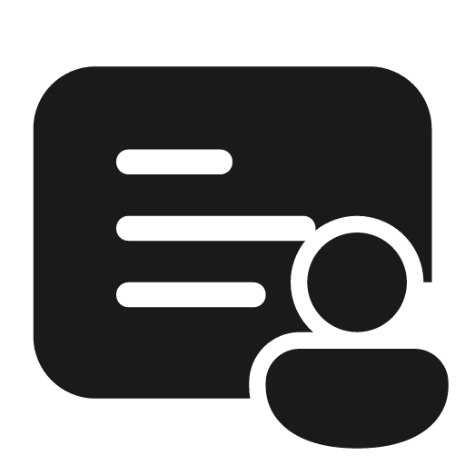 Slide text person 28 filled icon, filled style, from Fluent UI System Icons