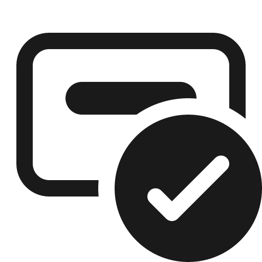 Slide text title checkmark 16 regular icon, solid style, from Fluent UI System Icons