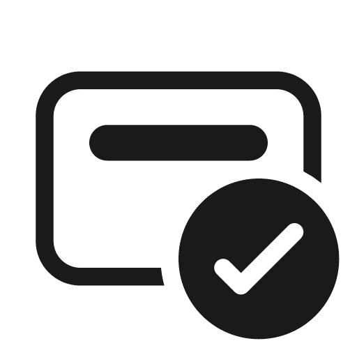 Slide text title checkmark 20 regular icon, solid style, from Fluent UI System Icons