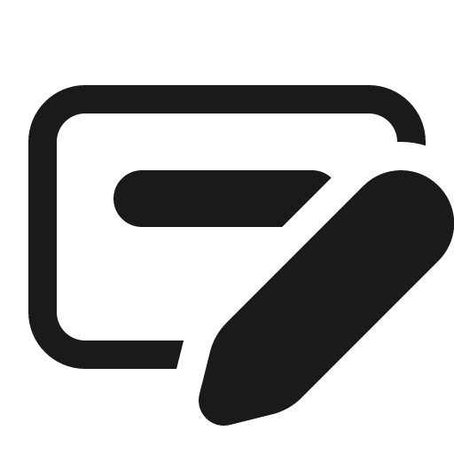 Slide text title edit 16 regular icon, solid style, from Fluent UI System Icons