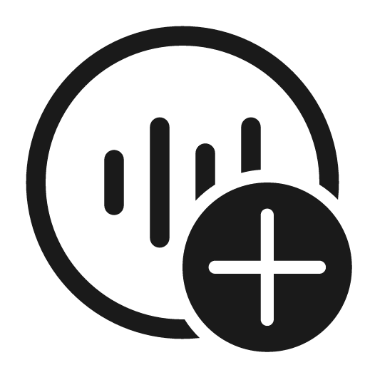 Sound wave circle add 28 regular icon, solid style, from Fluent UI System Icons