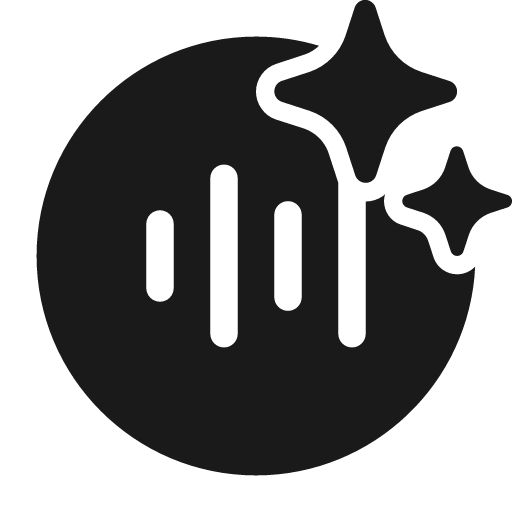 Sound wave circle sparkle 28 filled icon, filled style, from Fluent UI System Icons