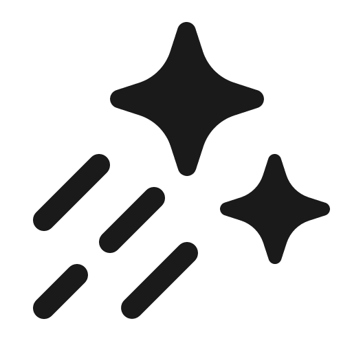 Sparkle action 16 regular icon, solid style, from Fluent UI System Icons
