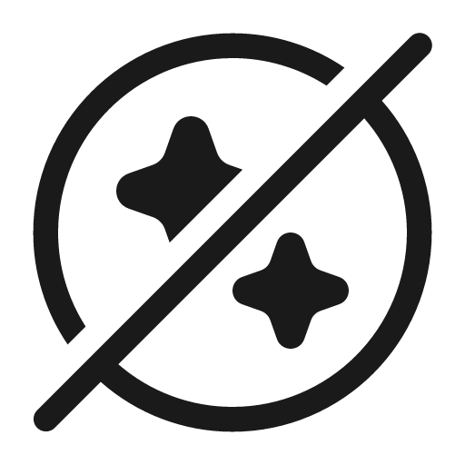 Sparkle circle off 28 regular icon, solid style, from Fluent UI System Icons
