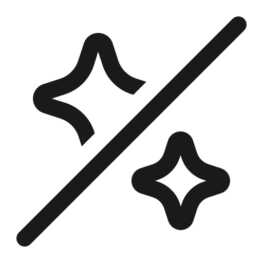 Sparkle off 16 regular icon, solid style, from Fluent UI System Icons
