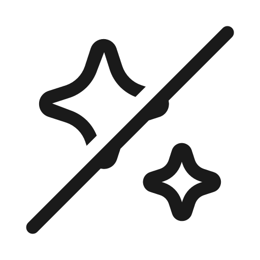 Sparkle off 20 regular icon, solid style, from Fluent UI System Icons