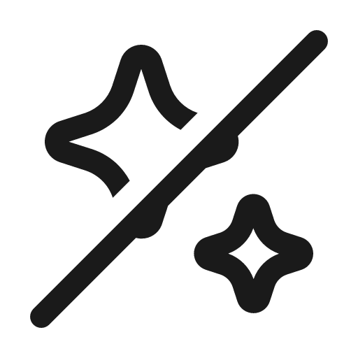 Sparkle off 24 regular icon, solid style, from Fluent UI System Icons