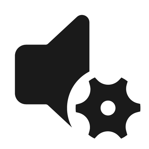 Speaker settings 20 filled icon, filled style, from Fluent UI System Icons
