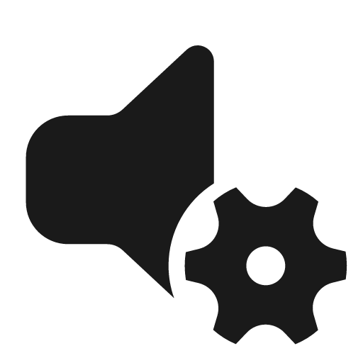 Speaker settings 28 filled icon, filled style, from Fluent UI System Icons