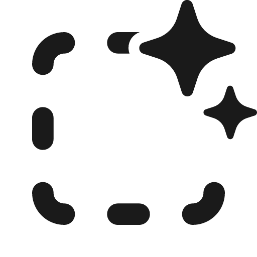 Square hint sparkles 24 filled icon, filled style, from Fluent UI System Icons