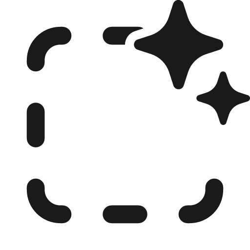 Square hint sparkles 28 filled icon, filled style, from Fluent UI System Icons