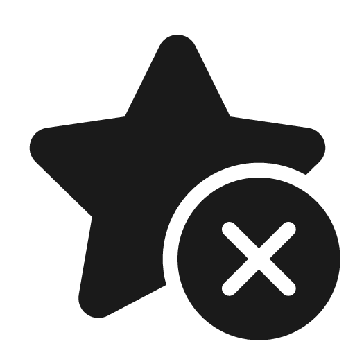 Star dismiss 24 filled icon, filled style, from Fluent UI System Icons