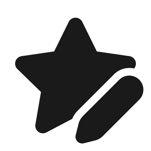 Star edit 20 filled icon, filled style, from Fluent UI System Icons