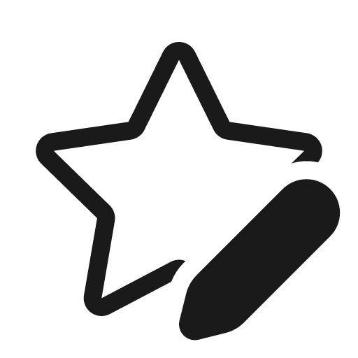 Star edit 20 regular icon, solid style, from Fluent UI System Icons