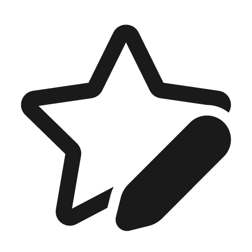 Star edit 24 regular icon, solid style, from Fluent UI System Icons