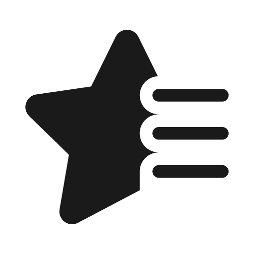 Star line horizontal 3 20 filled icon, filled style, from Fluent UI System Icons