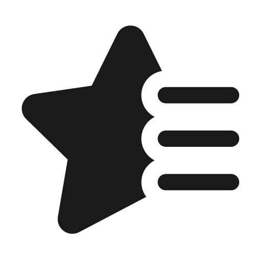 Star line horizontal 3 24 filled icon, filled style, from Fluent UI System Icons
