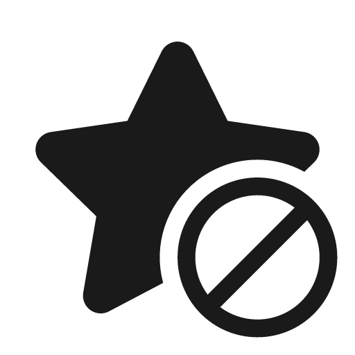 Star prohibited 20 filled icon, filled style, from Fluent UI System Icons