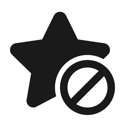 Star prohibited 24 filled icon, filled style, from Fluent UI System Icons