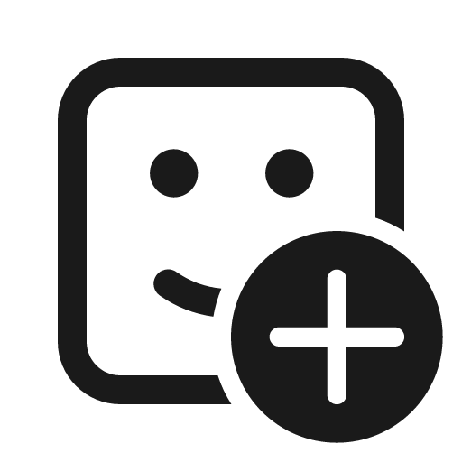 Sticker add 24 regular icon, solid style, from Fluent UI System Icons