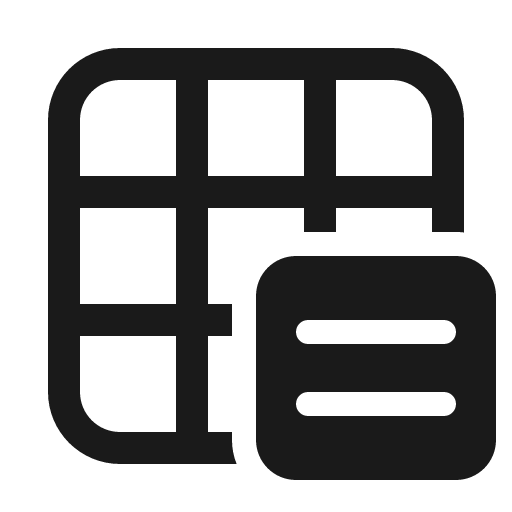 Table alt text 32 regular icon, solid style, from Fluent UI System Icons