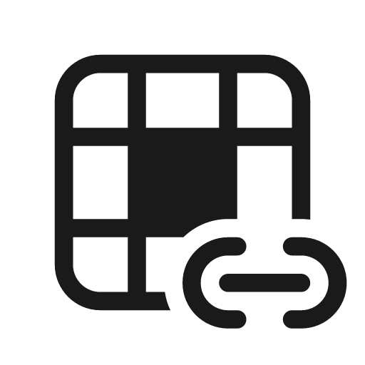 Table cell center link 20 regular icon, solid style, from Fluent UI System Icons