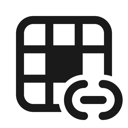 Table cell center link 24 regular icon, solid style, from Fluent UI System Icons
