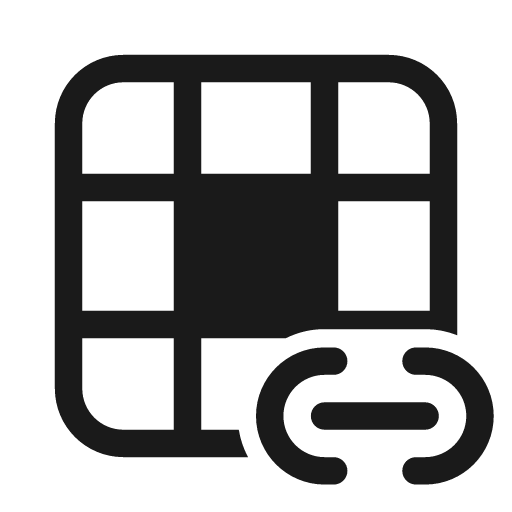 Table cell center link 28 regular icon, solid style, from Fluent UI System Icons