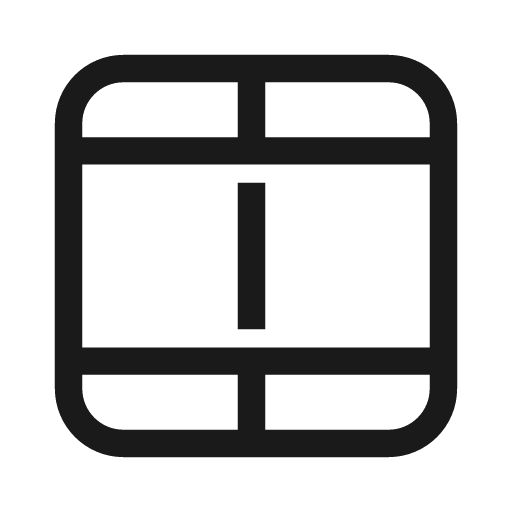 Table cells split 28 regular icon, solid style, from Fluent UI System Icons
