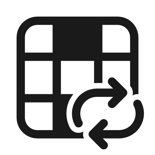 Table column top bottom arrow repeat all 28 regular icon, solid style, from Fluent UI System Icons