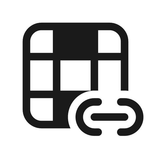 Table column top bottom link 20 regular icon, solid style, from Fluent UI System Icons