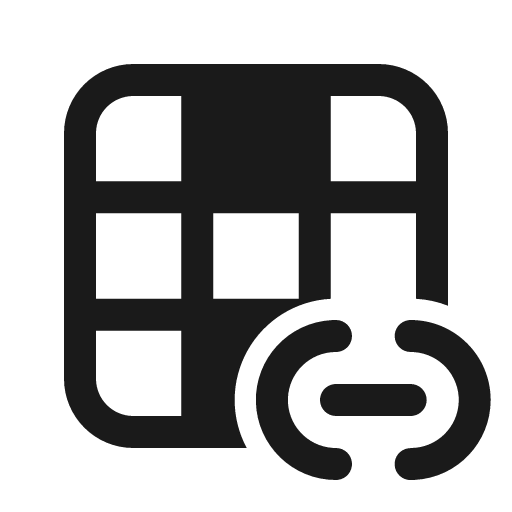 Table column top bottom link 24 regular icon, solid style, from Fluent UI System Icons