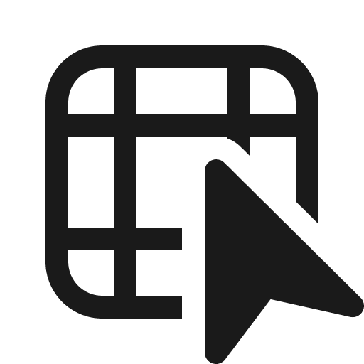 Table cursor 16 regular icon, solid style, from Fluent UI System Icons