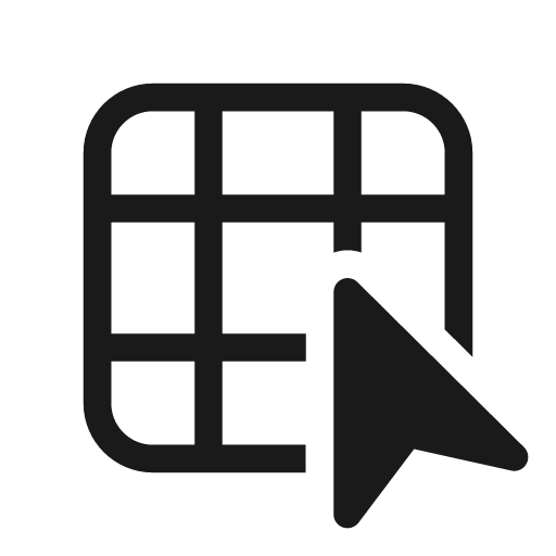 Table cursor 20 regular icon, solid style, from Fluent UI System Icons