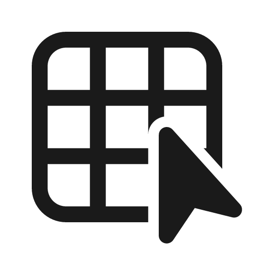 Table cursor 24 regular icon, solid style, from Fluent UI System Icons