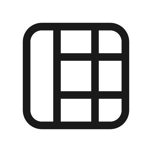 Table freeze column 20 regular icon, solid style, from Fluent UI System Icons
