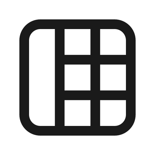 Table freeze column 24 regular icon, solid style, from Fluent UI System Icons