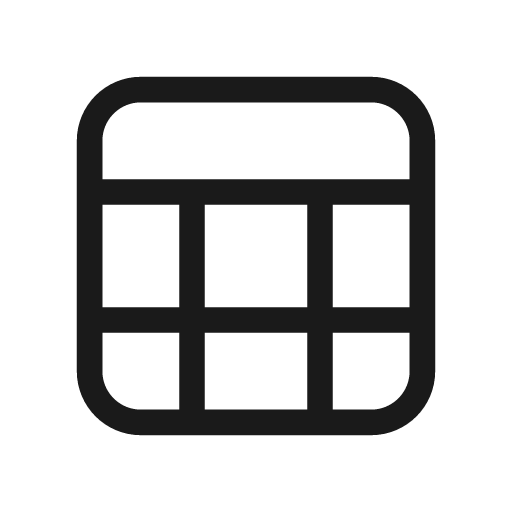 Table freeze row 20 regular icon, solid style, from Fluent UI System Icons
