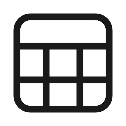 Table freeze row 28 regular icon, solid style, from Fluent UI System Icons
