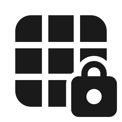 Table lock 48 filled icon, filled style, from Fluent UI System Icons