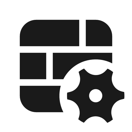 Table offset settings 20 filled icon, filled style, from Fluent UI System Icons