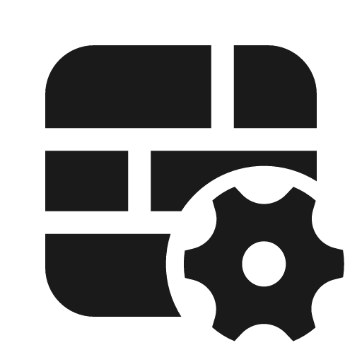 Table offset settings 24 filled icon, filled style, from Fluent UI System Icons