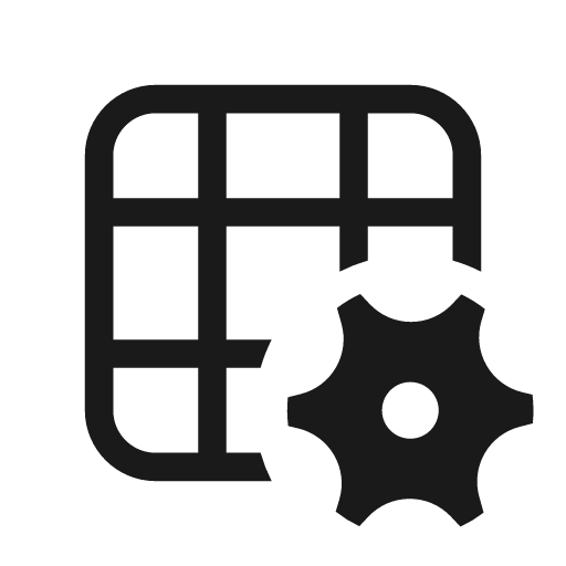 Table settings 20 regular icon, solid style, from Fluent UI System Icons