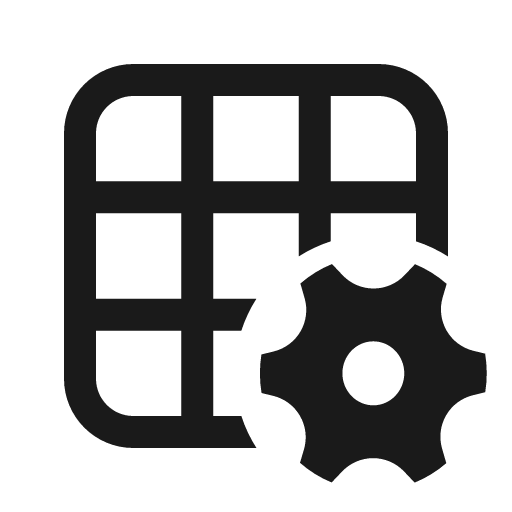 Table settings 24 regular icon, solid style, from Fluent UI System Icons