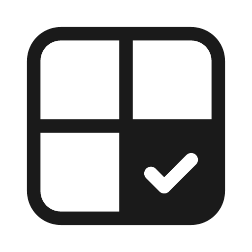 Table simple checkmark 28 regular icon, solid style, from Fluent UI System Icons