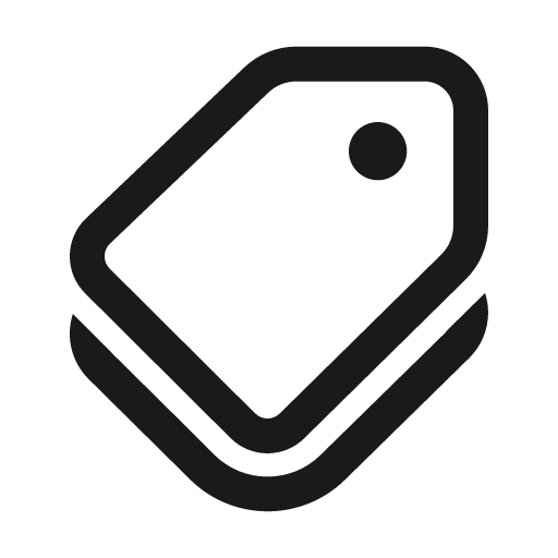 Tag multiple 24 regular icon, solid style, from Fluent UI System Icons