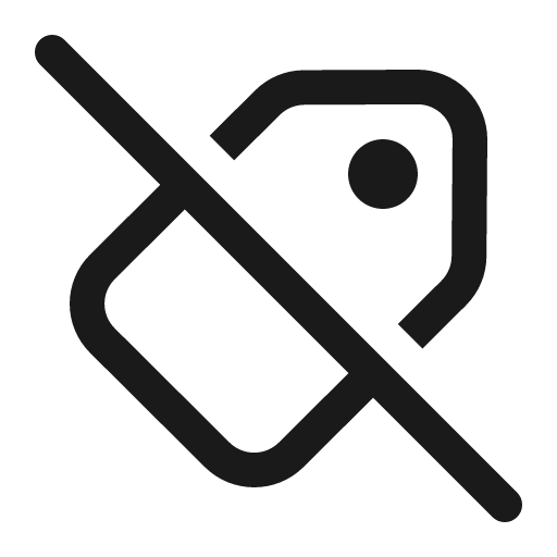 Tag off 16 regular icon, solid style, from Fluent UI System Icons