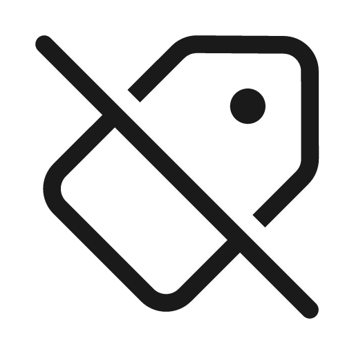 Tag off 20 regular icon, solid style, from Fluent UI System Icons